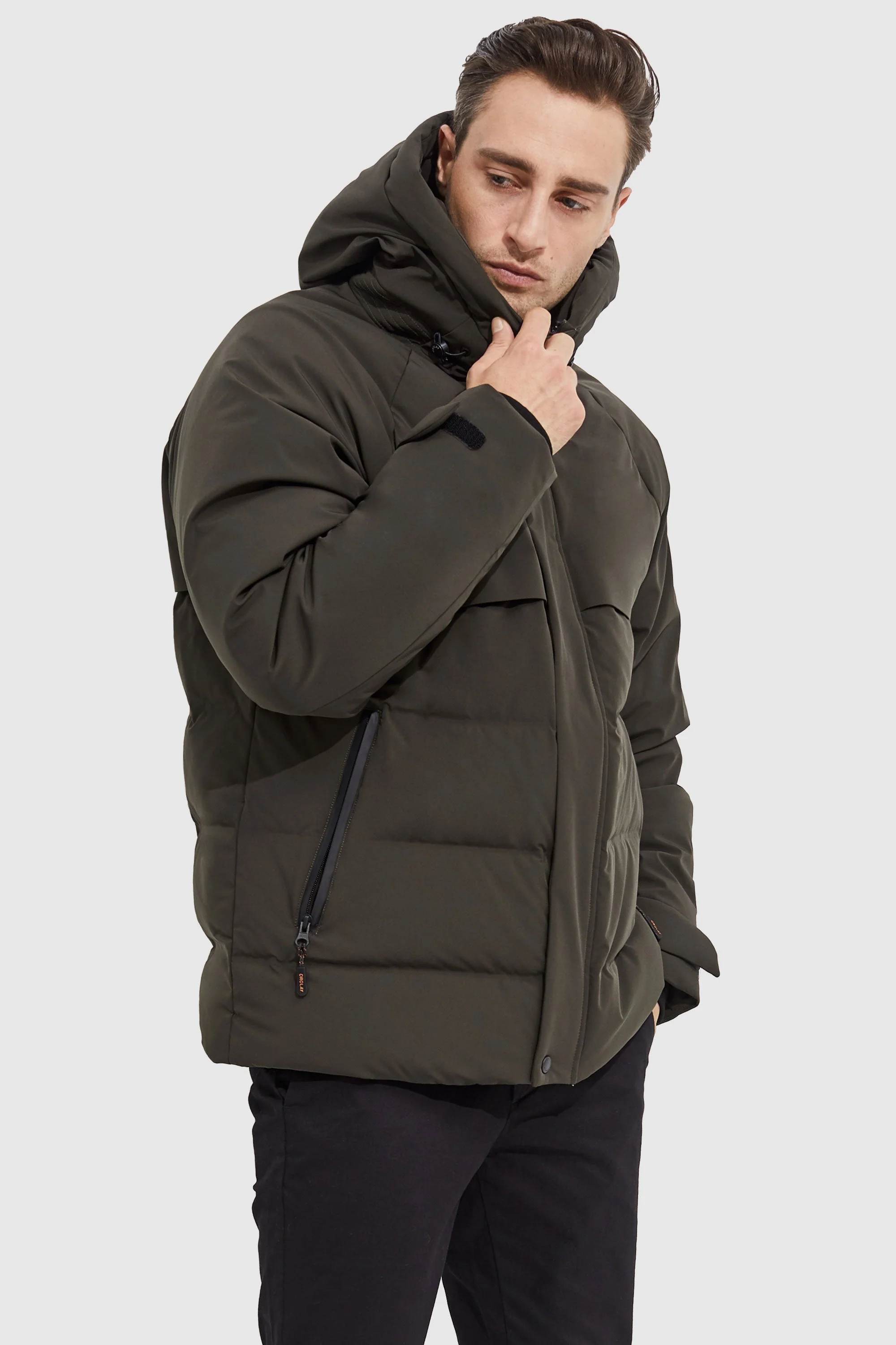 Winter Hood Ribbed Cuff Down Jacket - Image 7