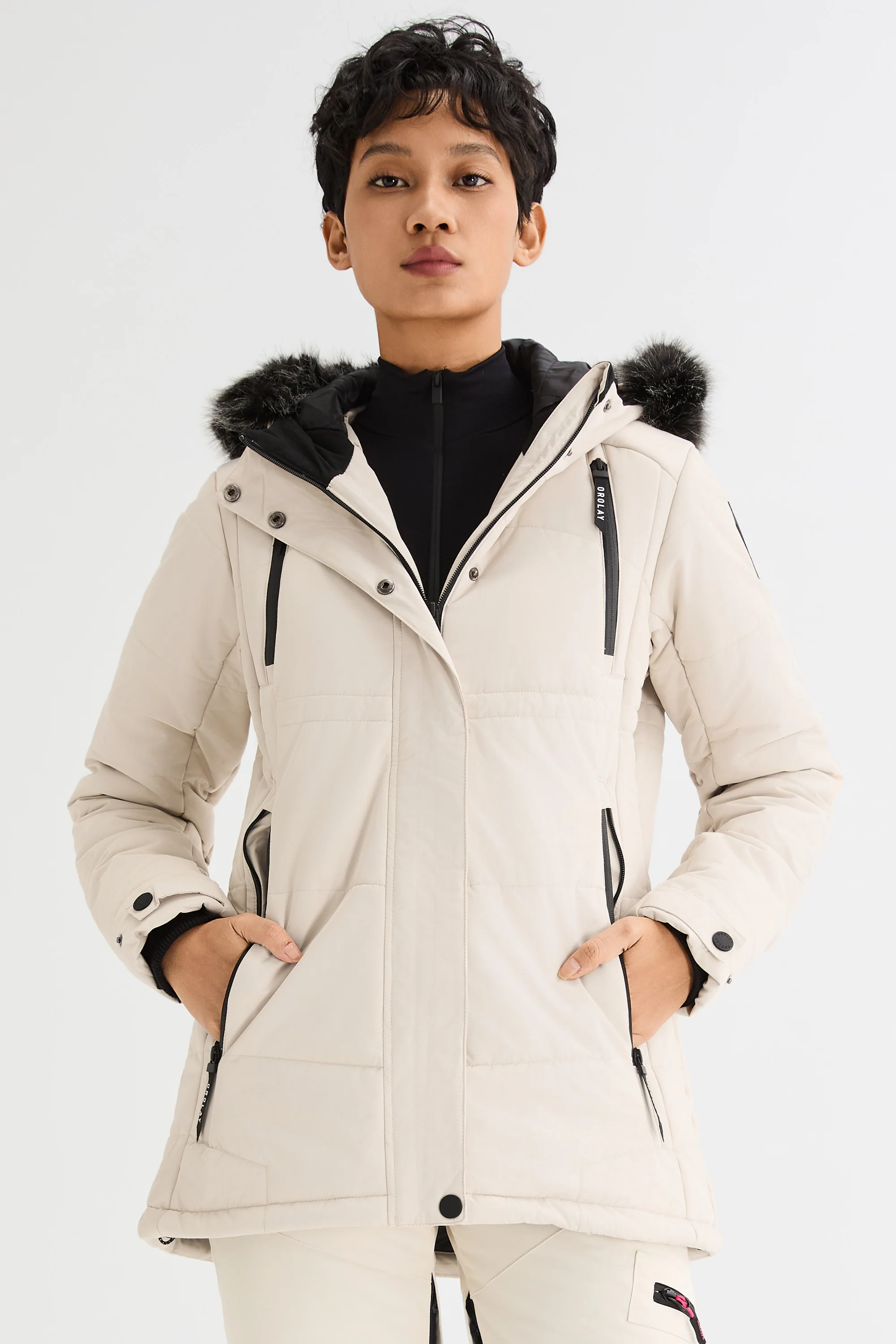 Faux Fur Hooded Mountain Parka Jacket - Image 19