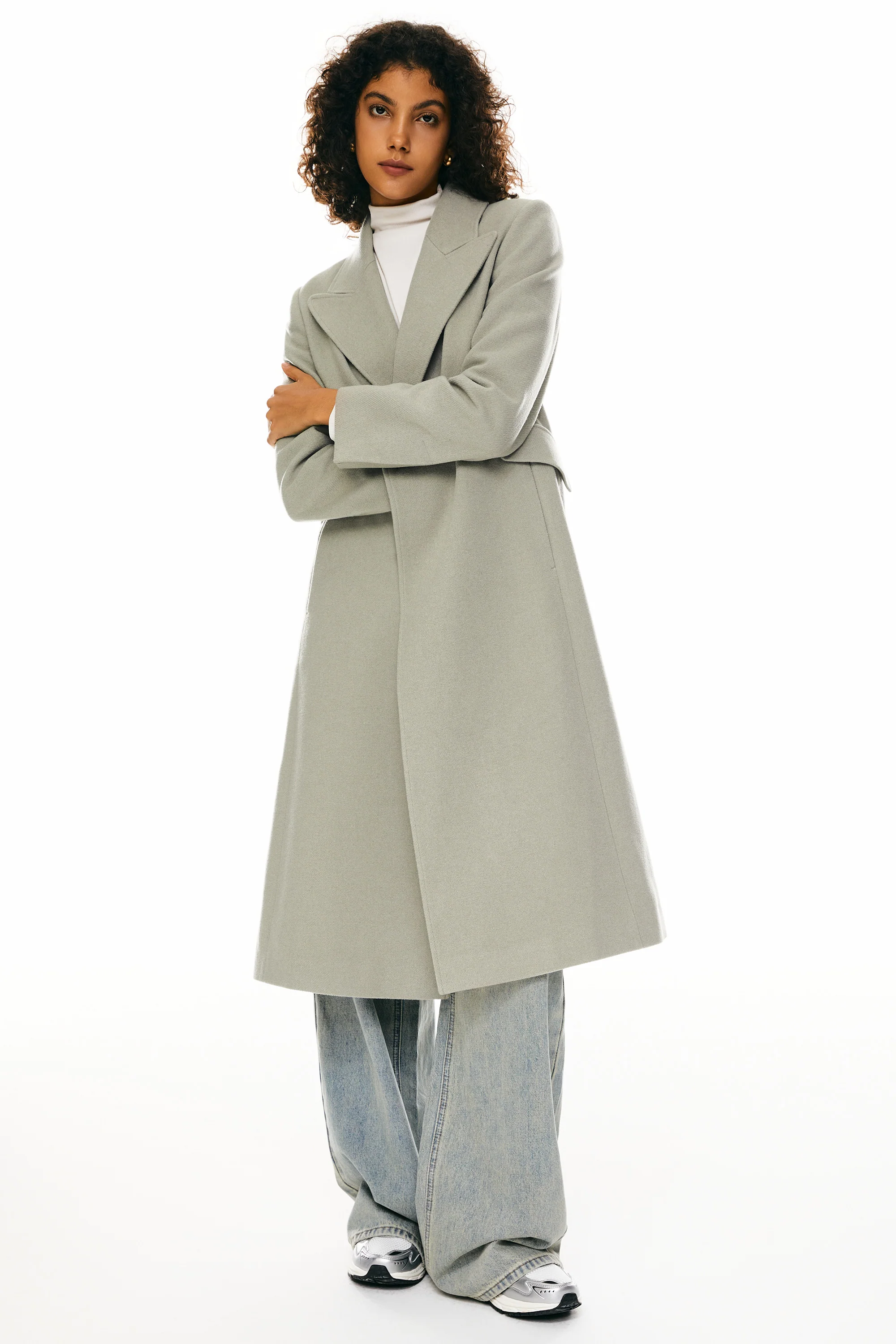 Wool Blend Long Coat - Image 3