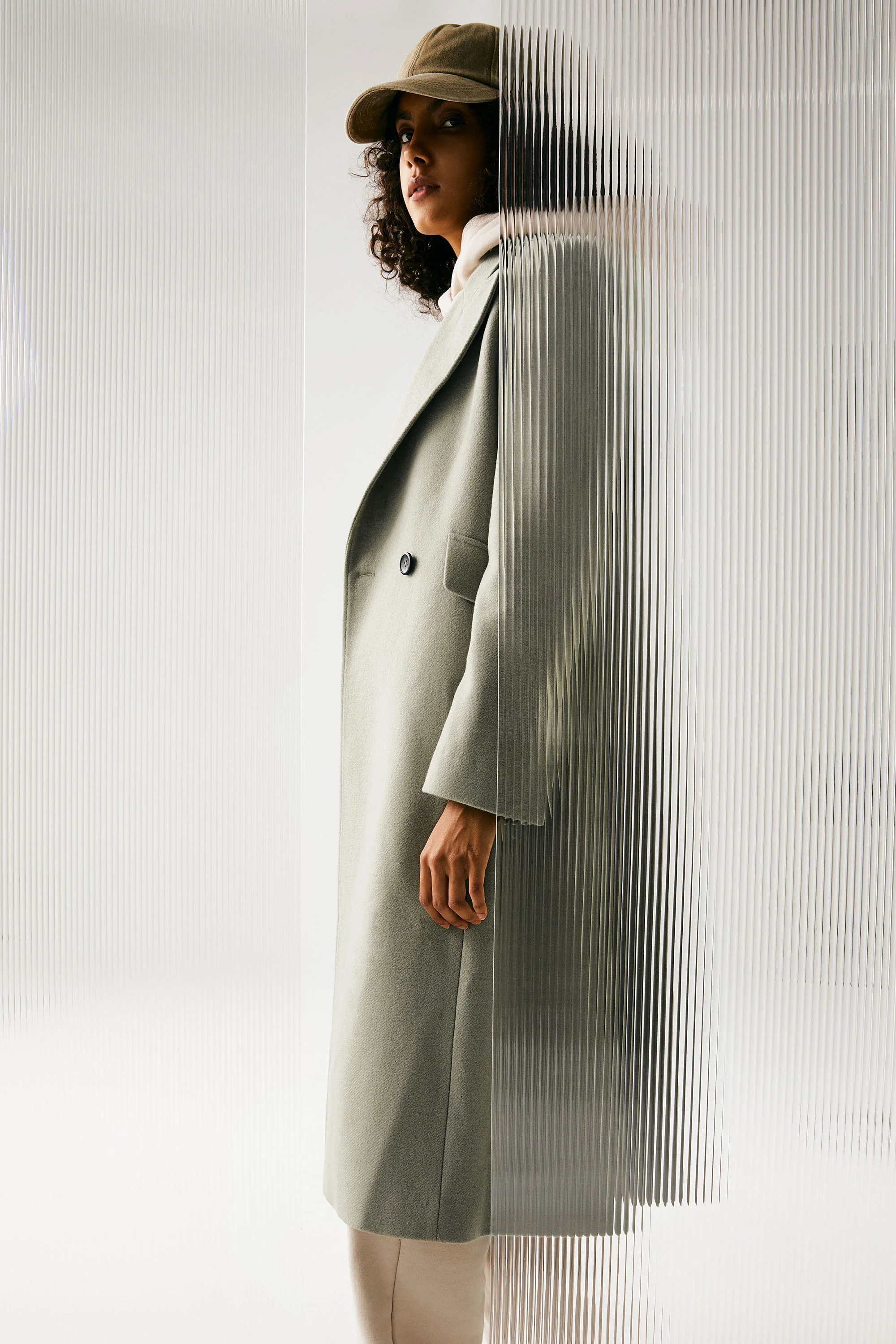 Wool Blend Long Coat - Image 9