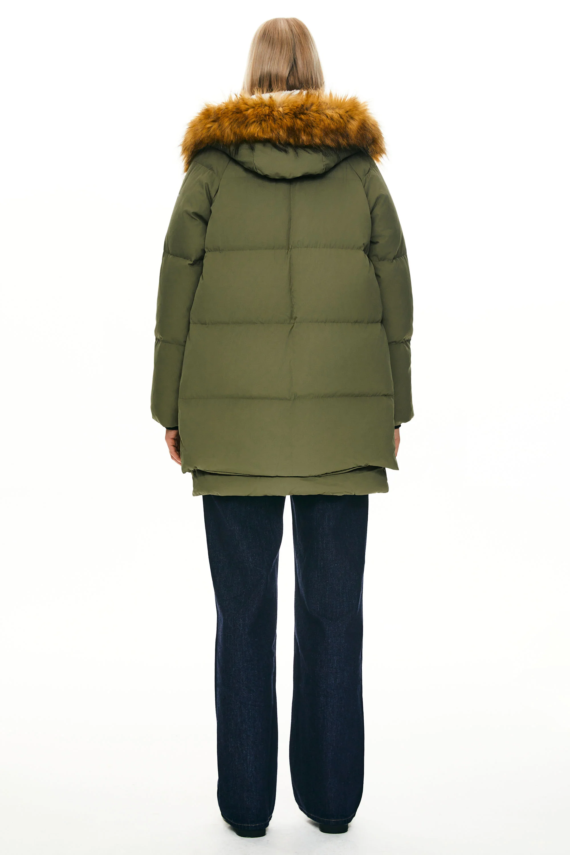 092 Universe® Thickened Down Jacket with Faux Fur Hood - Image 13