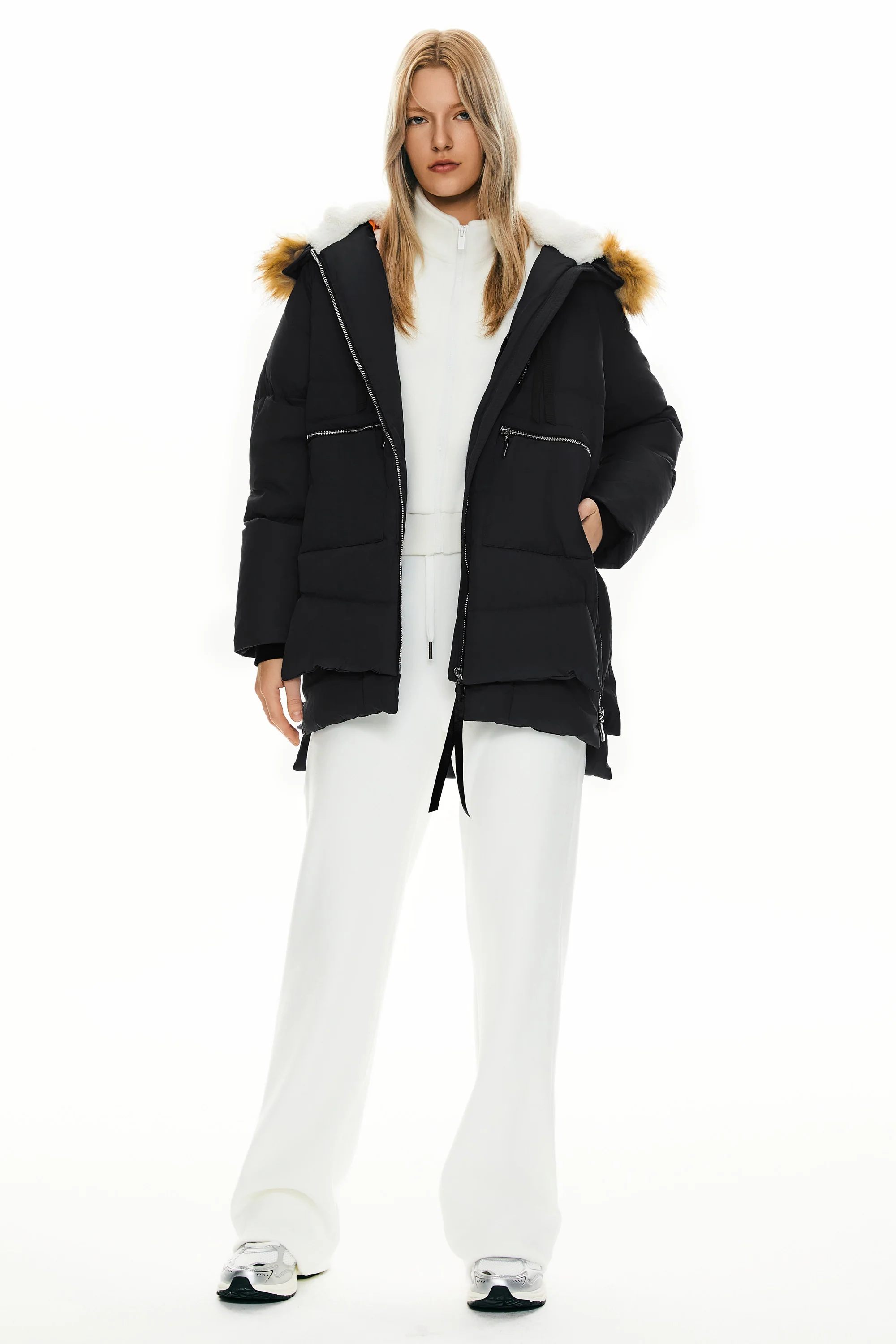 092 Universe® Thickened Down Jacket with Faux Fur Hood - Image 21