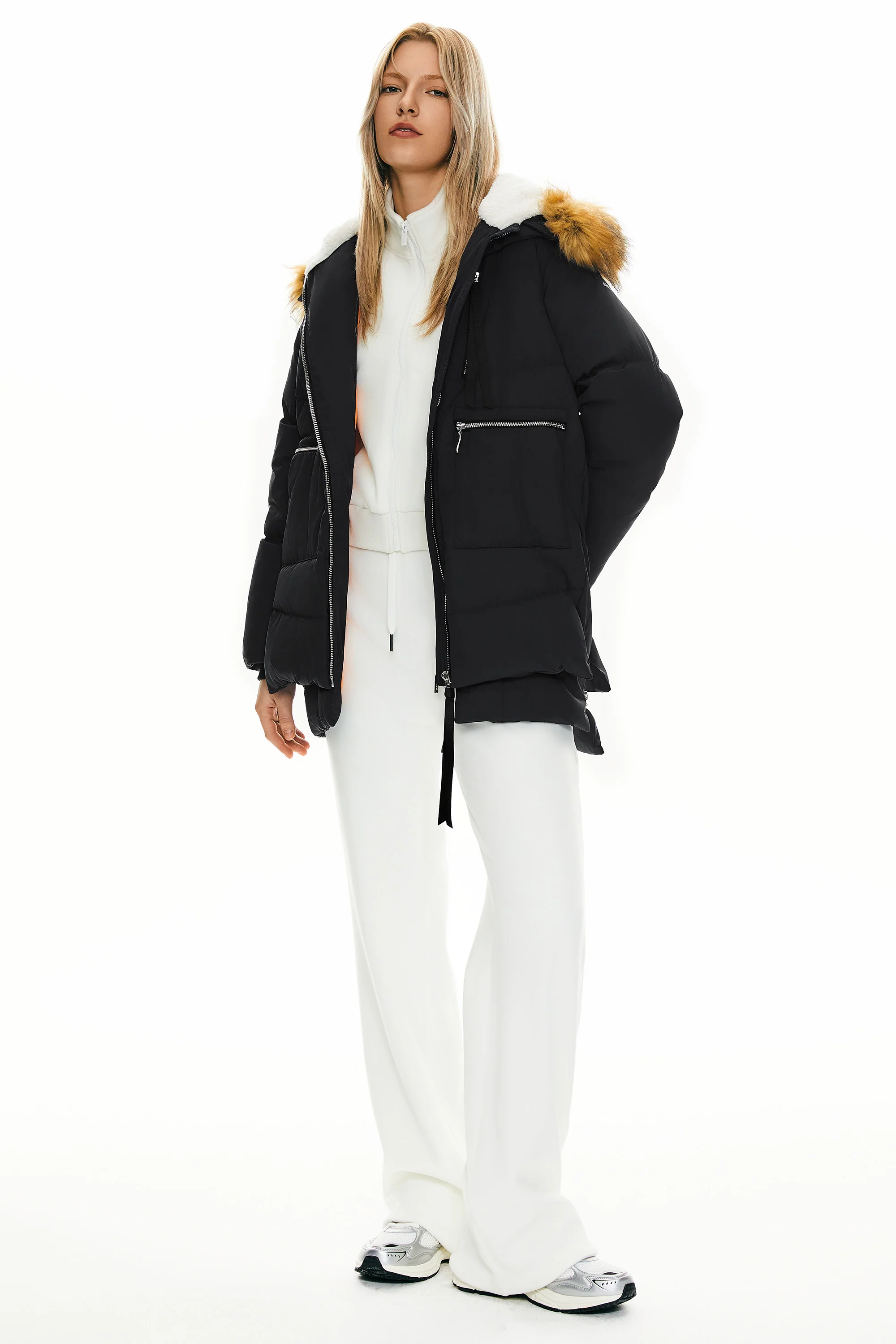 092 Universe® Thickened Down Jacket with Faux Fur Hood - Image 22