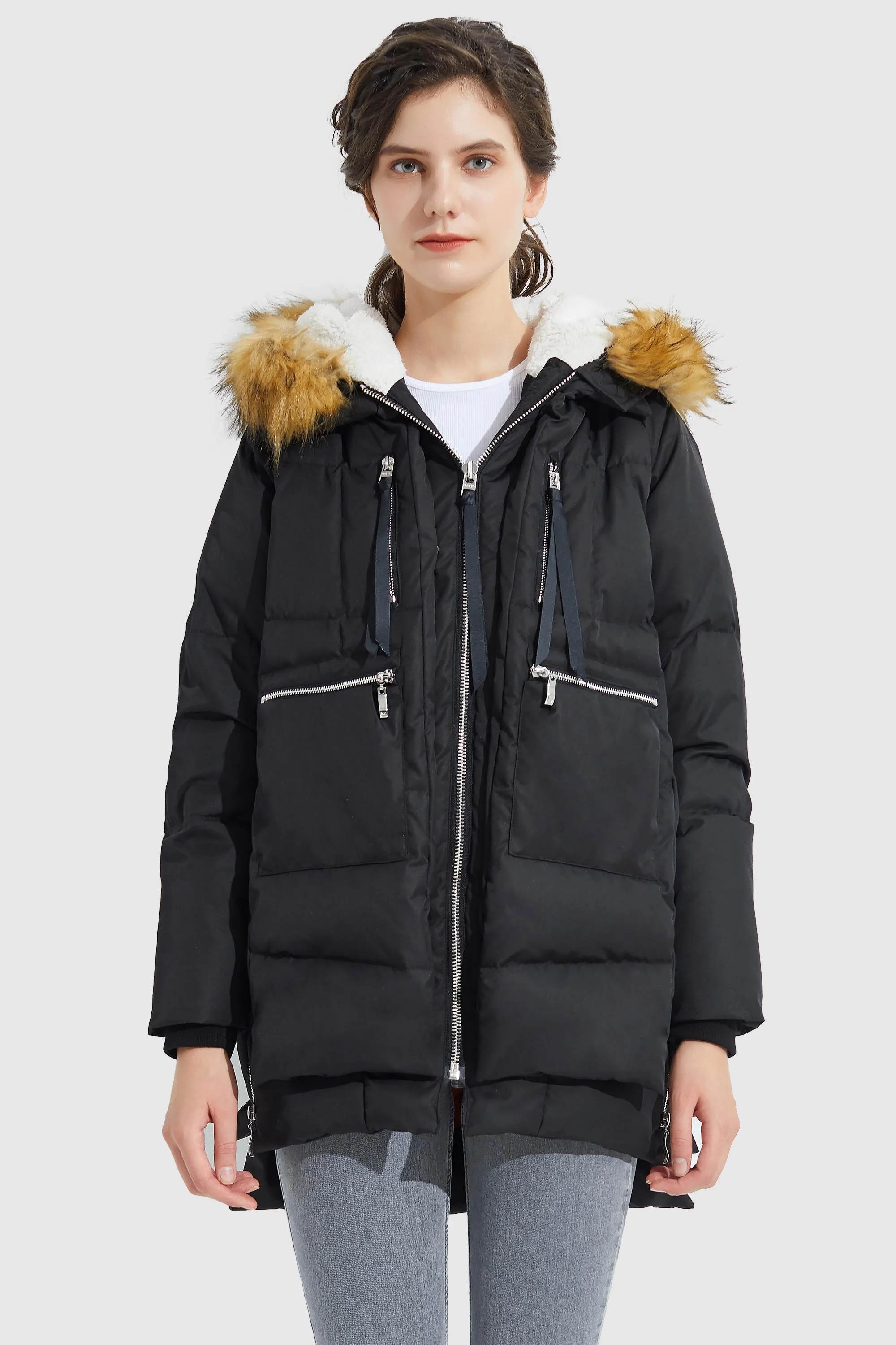 092 Universe® Thickened Down Jacket with Faux Fur Hood - Image 27