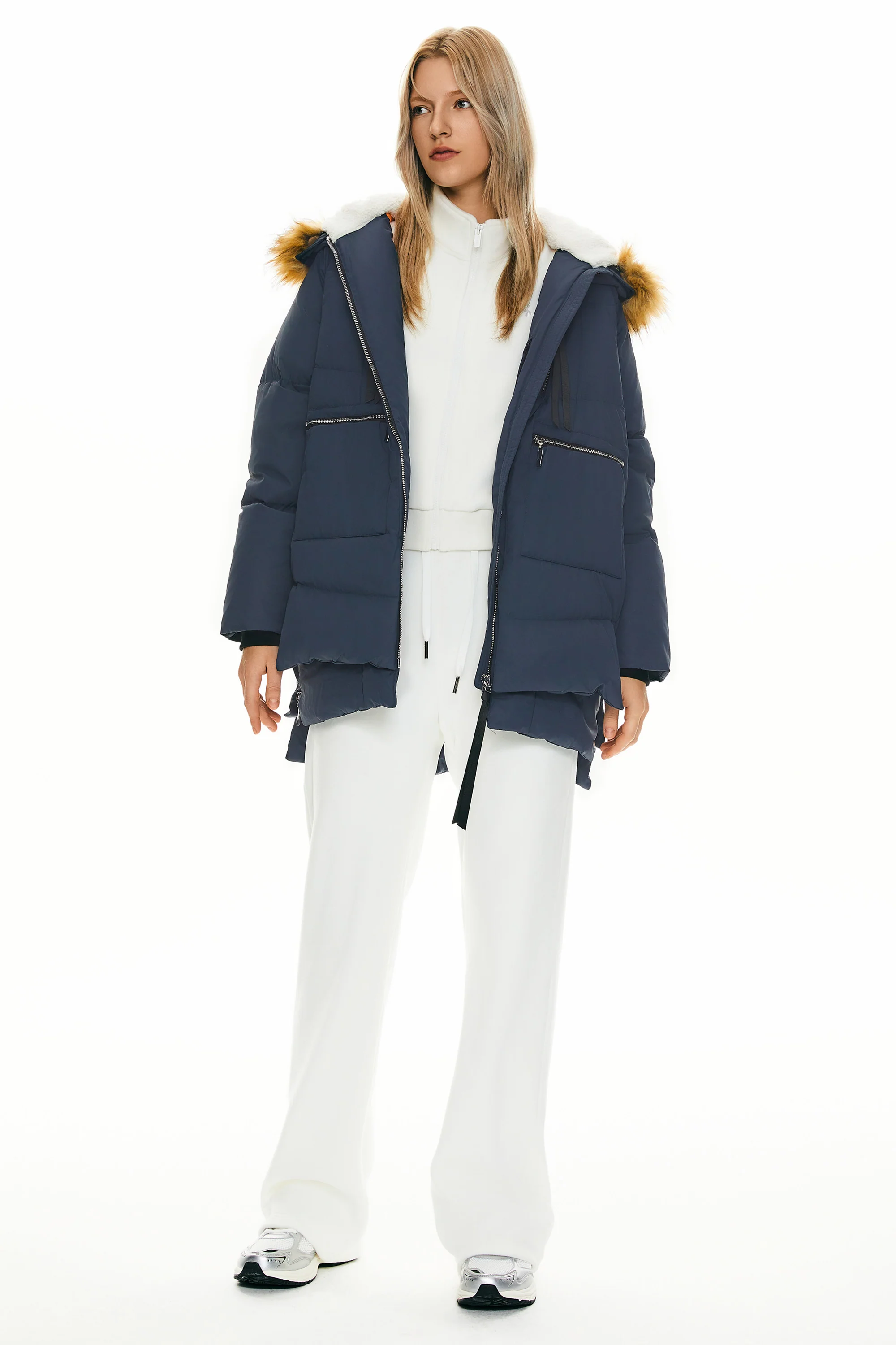 092 Universe® Thickened Down Jacket with Faux Fur Hood - Image 31
