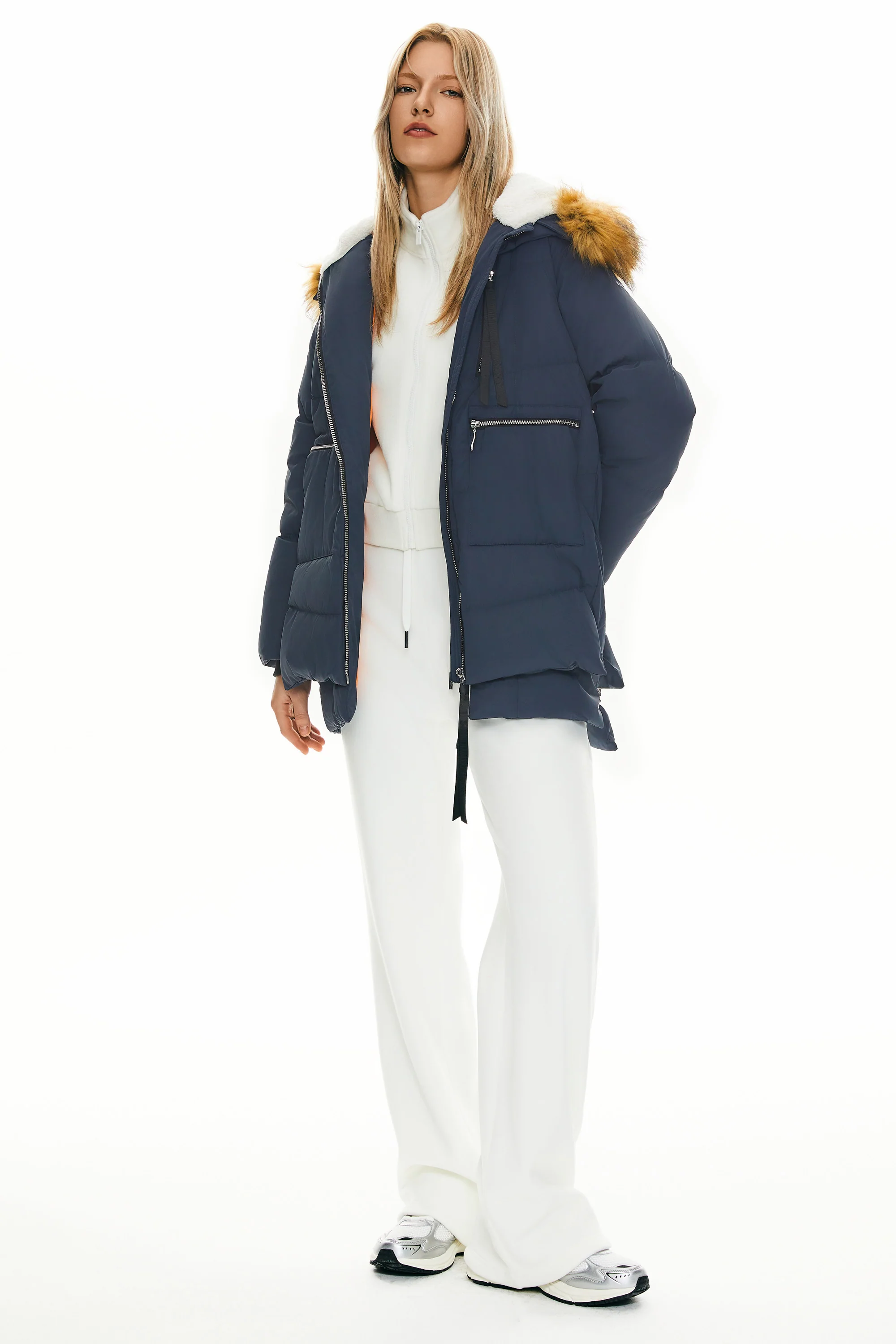 092 Universe® Thickened Down Jacket with Faux Fur Hood - Image 32