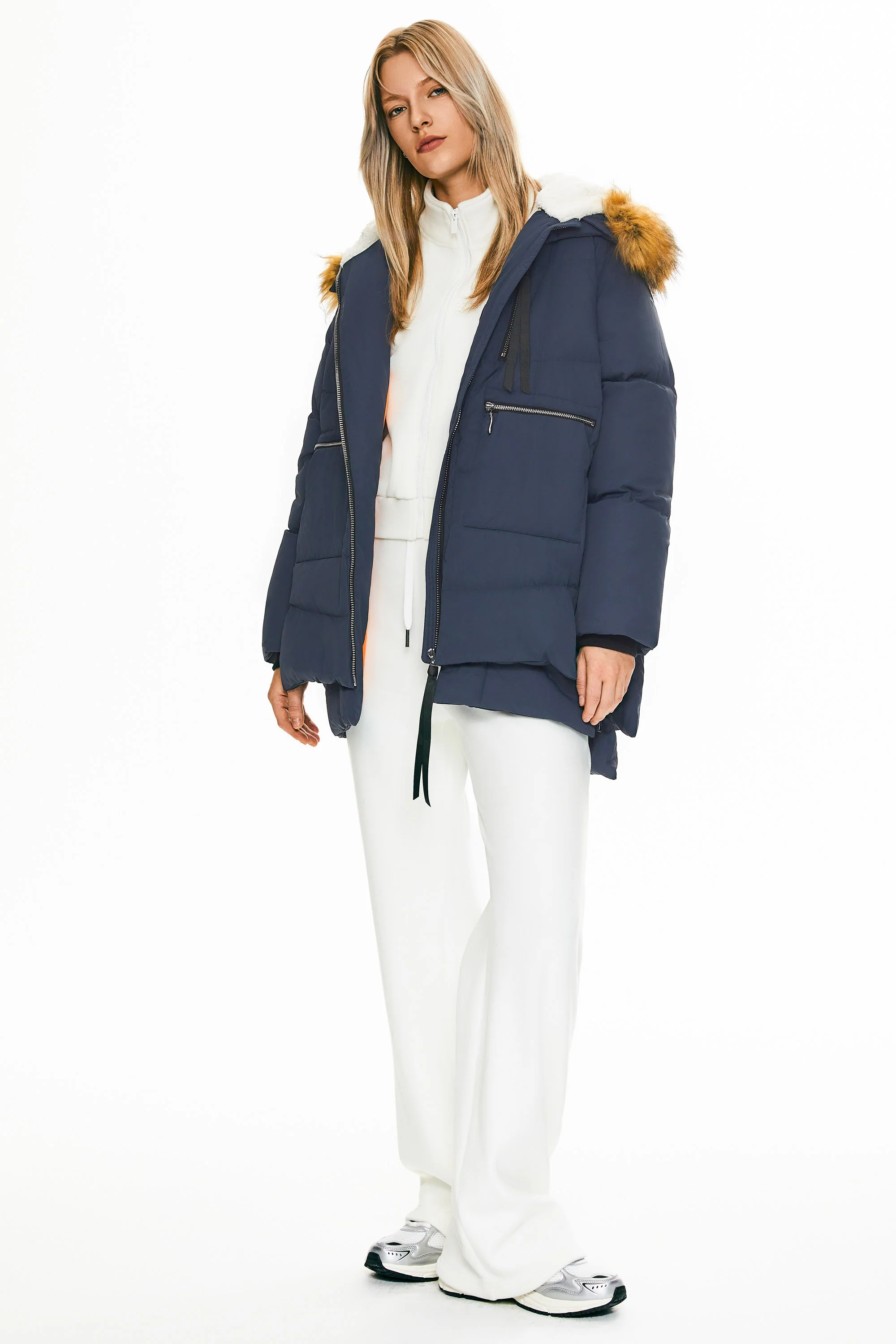 092 Universe® Thickened Down Jacket with Faux Fur Hood - Image 34