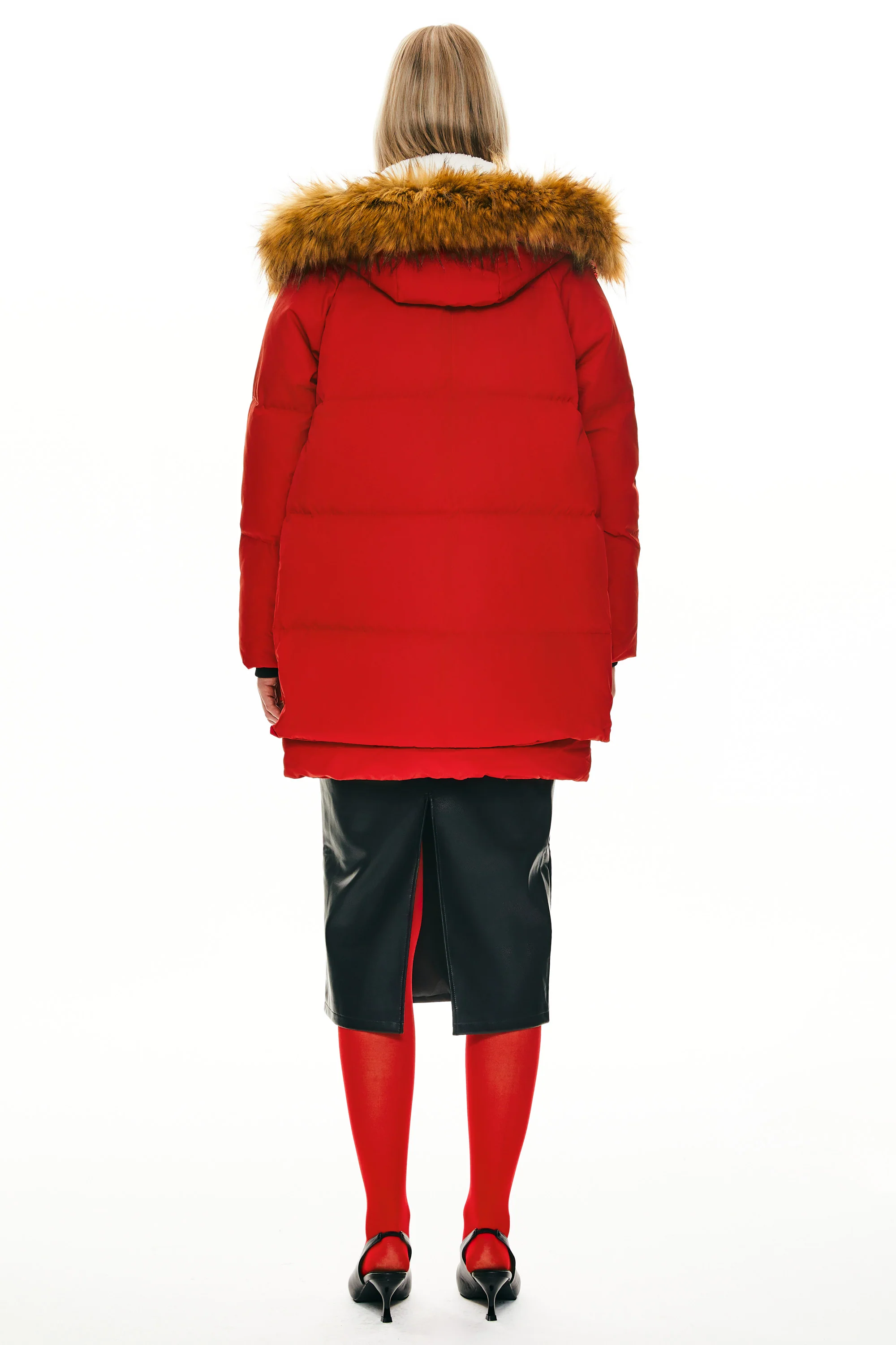 092 Universe® Thickened Down Jacket with Faux Fur Hood - Image 5