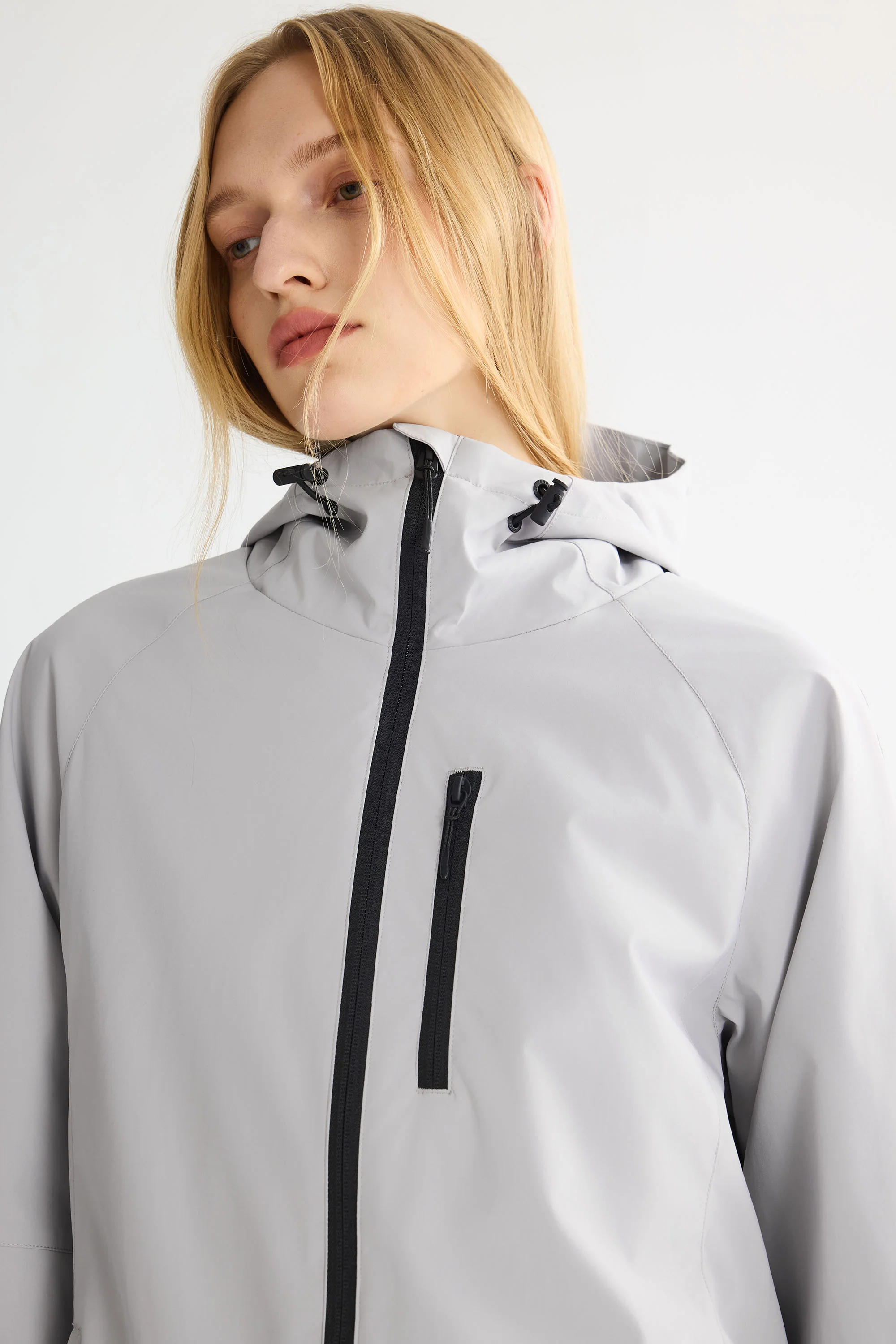 Zip Up Rain Jacket Lightweight Hooded Windbreaker - Image 17
