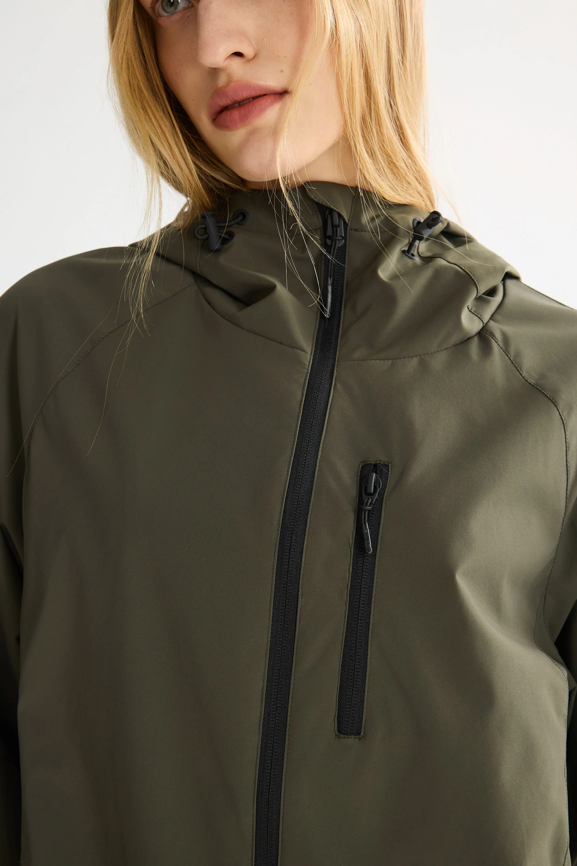 Zip Up Rain Jacket Lightweight Hooded Windbreaker - Image 34