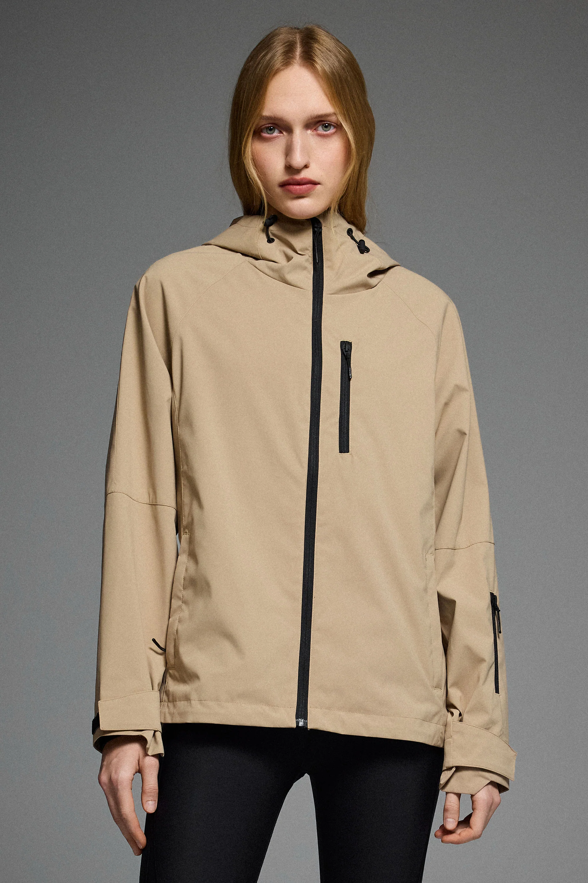 Zip Up Rain Jacket Lightweight Hooded Windbreaker - Image 58