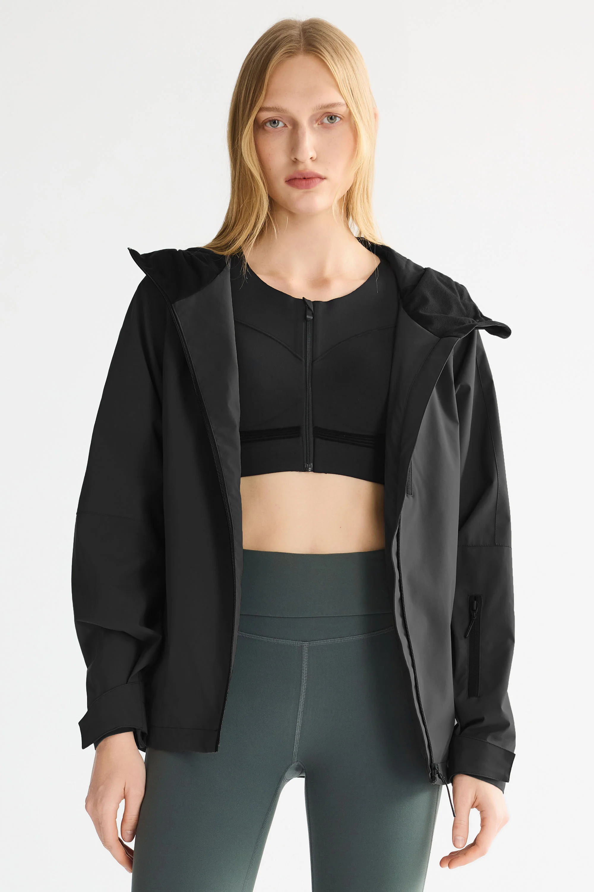Zip Up Rain Jacket Lightweight Hooded Windbreaker - Image 70