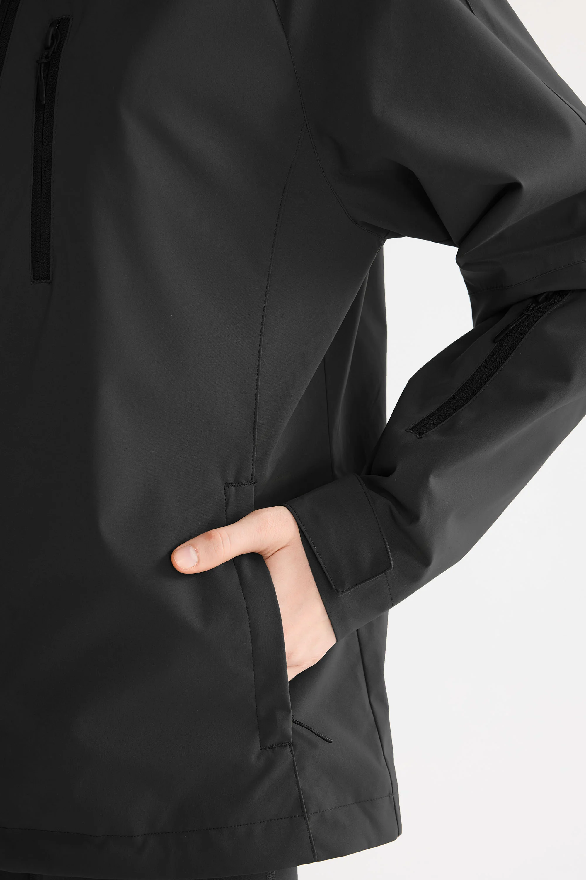 Zip Up Rain Jacket Lightweight Hooded Windbreaker - Image 72