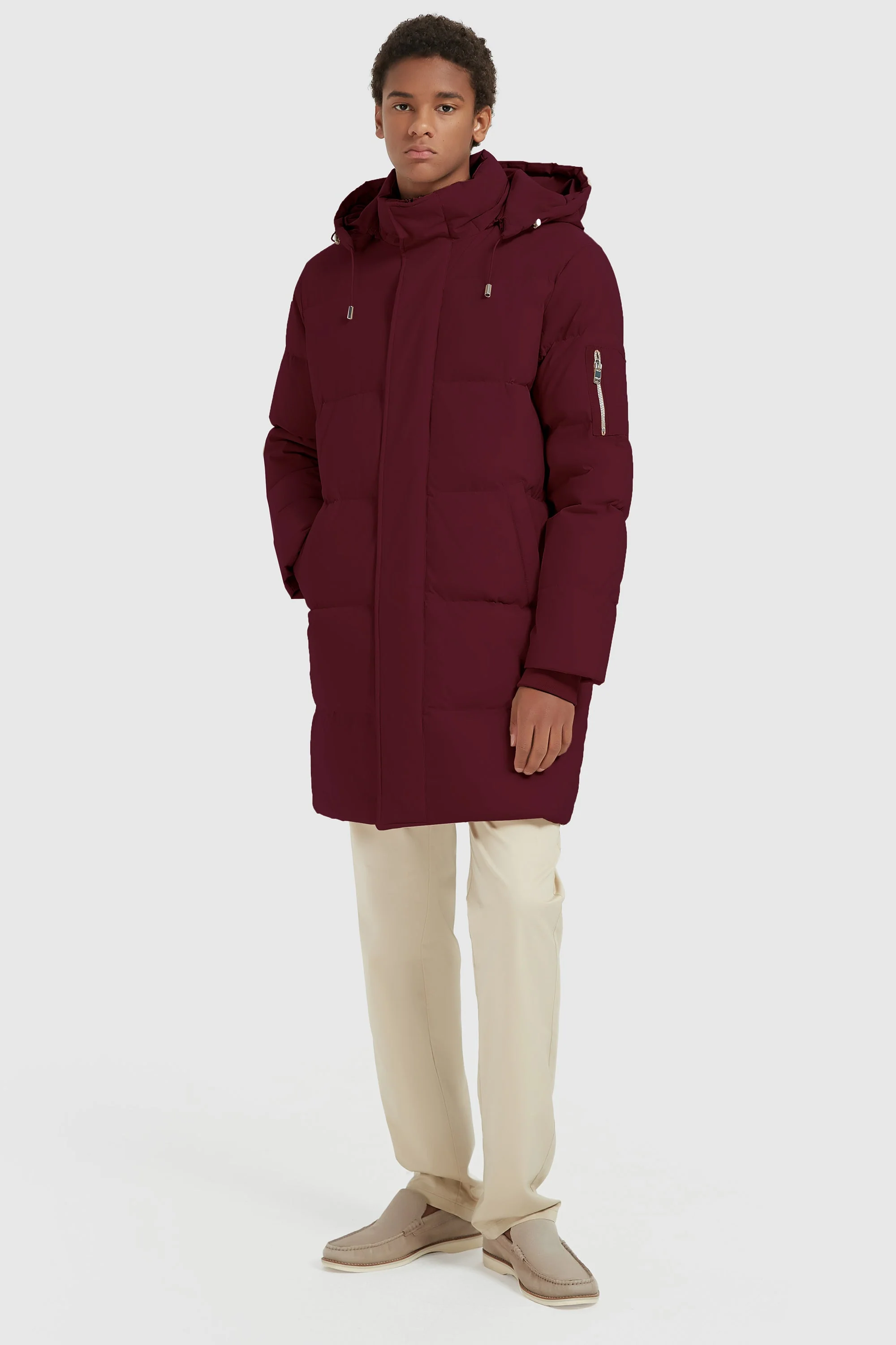 Zip Up Snap Button Thickened Down Jacket - Image 13