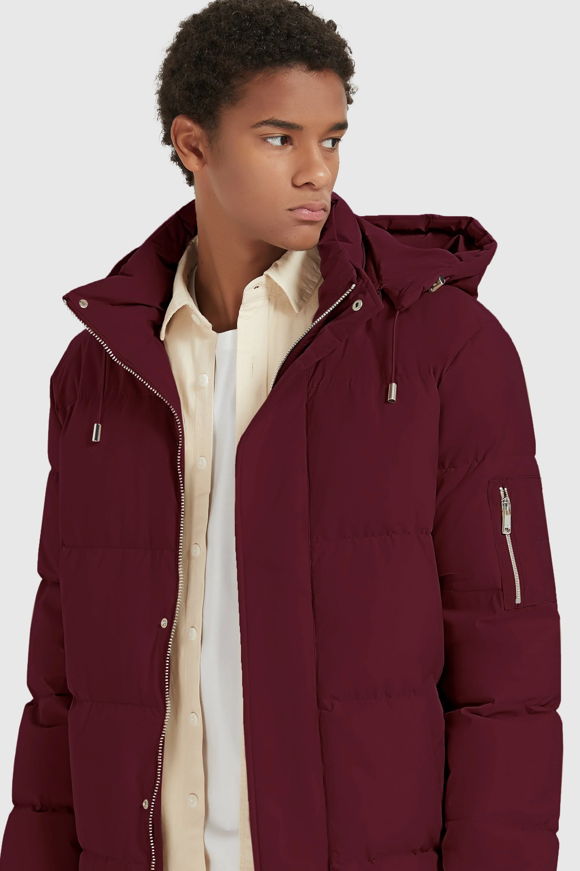 Zip Up Snap Button Thickened Down Jacket - Image 16